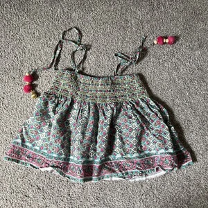 Bell by Alicia Bell Girls Size 4 Tank Top Hippy Boho Pink Blue Shirt Fancy - Picture 1 of 5