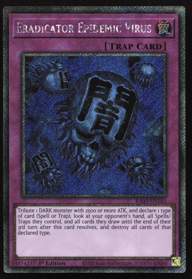 Eradicator Epidemic Virus - RA03-EN183 - Platinum Secret Rare - Yugioh - Image 1 of 1
