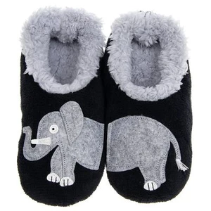Snoozies! Elephant Womens Sherpa Fleece, Non Slip Sole Slippers - Picture 1 of 2