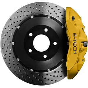 YELLOW E-Tech Brake Caliper Paint Kit Also For Drums Brakes & Car Engine Bay - Picture 1 of 7