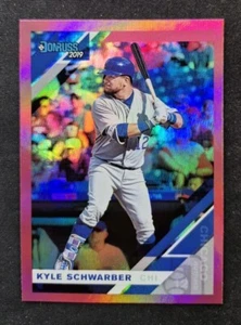 2019 Panini Donruss Holo Pink #98 Kyle Schwarber Chicago Cubs Baseball Card - Picture 1 of 2