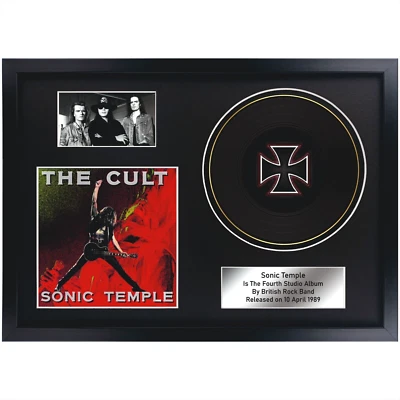 The Cult – Sonic Temple / Rock Memorabilia / LP / Souvenir in black frame - Image 1 of 4