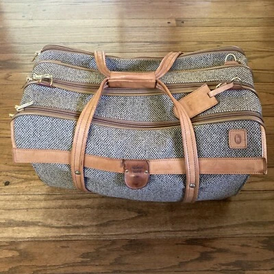 Bolsa de Transporte Hartmann Tweed/Cuero 21" Triple Compartimento. Muy buena limpieza! Foto 1 de 4