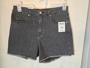 Signature By Levi Strauss Shorts Womens 10 W30 Black Heritage 3" High Rise - Picture 1 of 5