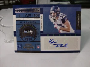2011 Playoff Contenders #149 - Kris Durham AU, RC - Seattle Seahawks 11-029 - Picture 1 of 2