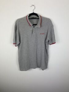 Vintage Lotto Grey & Red Polo Shirt Short Sleeve Size XL