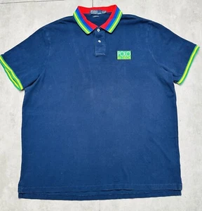 vintage polo ralph lauren hi tech polo shirt mens 2xl blue classic fit rare - Picture 1 of 10