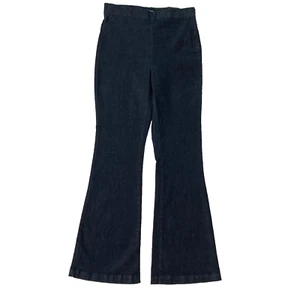 Express Flare superhoch geschnitten Baumwollmischung Stretch Pull-On Denim Hose Größe 10R - Bild 1 von 16