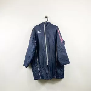 Vintage Mizuno Long Jacket Womens XL Navy Blue - Picture 1 of 3