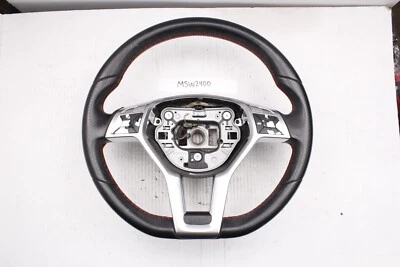 GC 12-15 Mercedes-Benz C250 E350 SLK Black Leather Steering Wheel Paddle Shift - Image 1 of 4