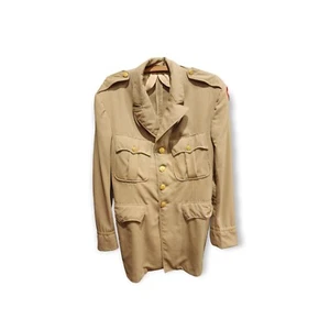 WWII US Army Officers Uniform Jacket Service Forces Tropical Worsted Khaki Named - Picture 1 of 7