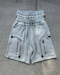 Man Hoodie Set Shorts Y2K Cargo Style Pocket Fashion Casual Two Piece Basketball - Picture 1 of 18