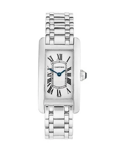 Reloj pulsera de cuarzo Cartier Tank Americaine W26019L1, oro 18k para dama de 19 mm - Imagen 1 de 4