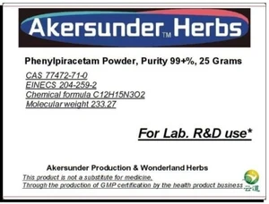 Phenylpiracetam Pulver, Reinheit 99,9+%, 25 Gramm - Bild 1 von 7