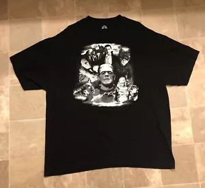 RARA 2014 Universal Studios Monsters Frankenstein Wolfman criatura momia camisa - Imagen 1 de 7