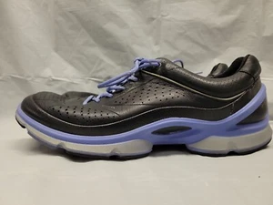 Women's Size us 9.5 ECCO Yak Biom Natural Motion Walking Shoes Black blue # 3583 - Picture 1 of 24