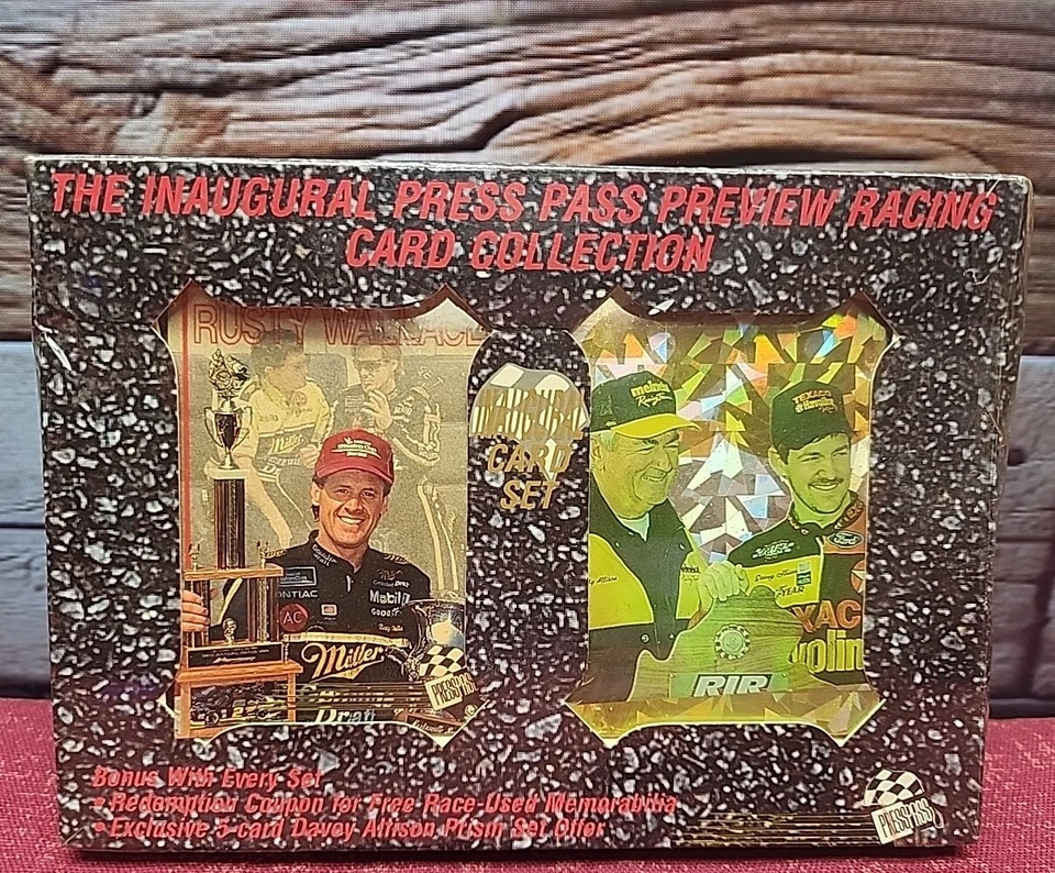 NASCAR 1993 Inaugural Press Pass Preview Racing Card Collection New Sealed - Image 1 of 4