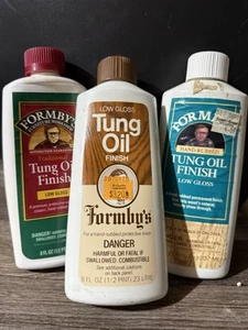 Formby’s Furniture Workshop Low Gloss Tung Oil Finish 3X 8 Ounce Bottle - Picture 1 of 1