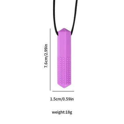 Collar Masticable Sensorial, Collares Masticables Diamantes para Niños Sensoriales Autismo, Alimentos Foto 1 de 4