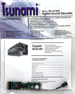 HO SOUNDTRAXX TSUNAMI 828043 ALCO 244 TSU-AT1000 DCC SOUND DECODER - Picture 1 of 2