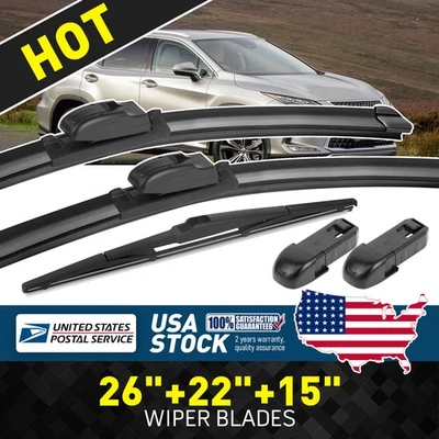 Set of 26"22"15"OEM QUALITY Windshield Wiper Blades Fit For Lexus RX450h 10-2013 - Изображение 1 из 4