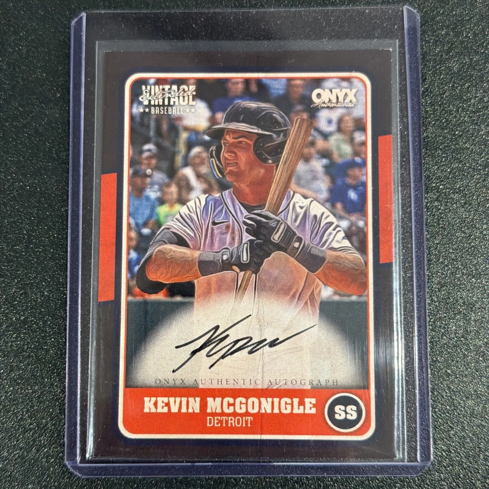 Kevin Mcgonigle 2025 Onyx Vintage/10 en tarjeta automática Detroit Tigers 🔥 Foto 1 de 4
