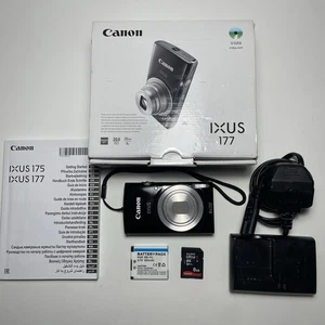 Canon IXUS 177 20MP Compact Digital Camera Tested + Charger, Battery, SD, Guide - Picture 1 of 20