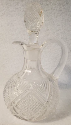 Antiguo Duncan & Sons Co. #20 Diamond & Sunburst Cruet c1890s tapón original 6,5" Foto 1 de 4