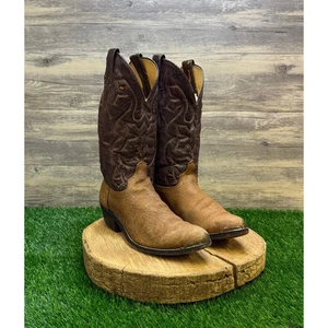 Silverado Men - Size 9D - Vintage Two Tone Brown Cowboy Boots Style 42295 - Picture 1 of 11