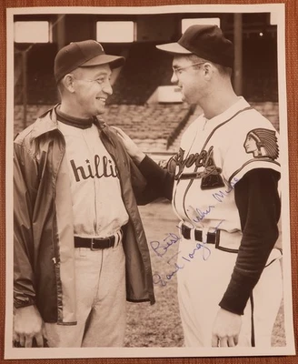 Earl Torgeson Auto Boston Braves 1940's Baseball 8x10 Photo JSA Eddie Waitkus - Image 1 of 4