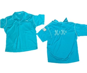 MATCHING PAIR OF VTG '80s BOWLING Size XL SHIRTS KING LOUIE CREATION His/Hers - Picture 1 of 10