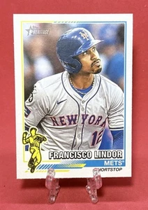 2025 Topps Heritage Francisco Lindor 1976 Redefined New York Mets #76R-13 - Picture 1 of 7