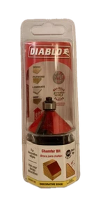 Diablo Chamfer Router Bit 1-3/4" Dia, 1/4" Shank (DR40106) - Picture 1 of 1
