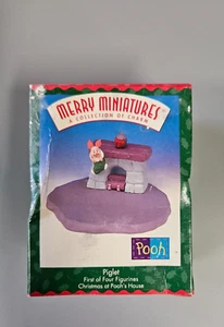1999 Hallmark Pooh Ferkel Merry Miniatures Ornament Vintage Cute Christmas - Bild 1 von 3