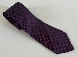 CHARVET Men's 100% Silk Necktie FRANCE Geometric Navy/Purple Designer 3.75 x 58 - Picture 1 of 4