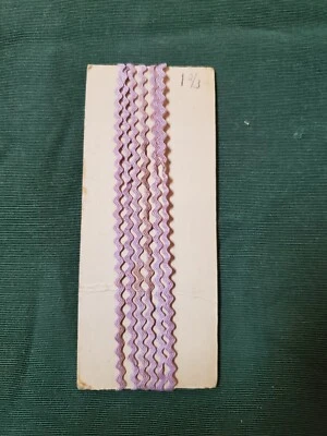 VINTAGE LIGHT PURPLE LAVENDER BABY RICK RACK TRIM 1 2/3YDS FREE SHIPPING Foto 1 de 2
