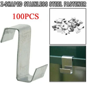 100 Glashalter Edelstahl/Glasträger Garten für Gewächshaus Schindelverglasung - Bild 1 von 1