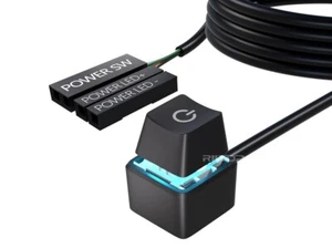 PC Power Button, Desktop Power Button PC External Power Switch ON Off LED - Picture 1 of 7