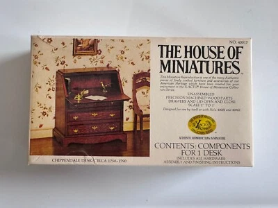 The House Of Miniatures Chippendale Slant Front Desk Doll House 40017 New - Image 1 of 2
