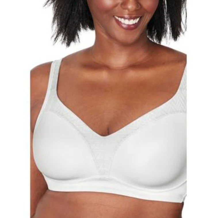 Playtex 40DDD WHITE US4699 18 Hour Bounce Control Wirefree Bra