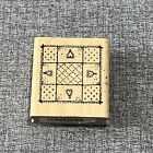 Quilt Block Wood Rubber Stamp Hooks Lines & Inkers Hearts Patchwork