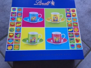 4 x Lindt Espresso Tassen mit Unterteller - Bild 1 von 3