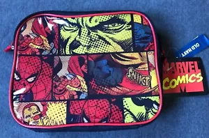 Old Navy from GAP Inc.- NWT Marvel Comics Spiderman Iron Man Lunchbox Lunch Bag - Picture 1 of 2