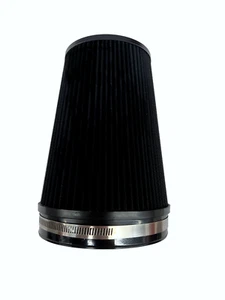 Filtro de aire de entrada de 6 pulgadas cono admisión de aire - filtro negro/parte superior negra, nuevo en EE. UU. - Imagen 1 de 24