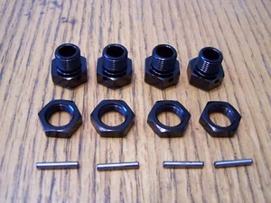 Arrma V6 6S EXB BLX Outcast Notorious 17mm Aluminum Wheel Hex Hubs Nut Pin Hexes - Picture 1 of 2