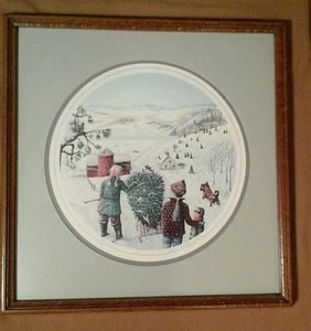 James Milton Smith SIGNED FRAMED PRINT -  SLEDDING 495/750 - Picture 1 of 7