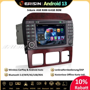 64GB Android 13 GPS Autoradio DSP DAB+BT Navi für Mercedes S/CL Klasse W220 W215 - Bild 1 von 16