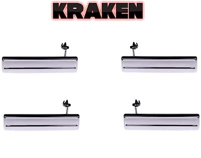 Outside Door Handles For Chevy S10 Blazer 82-93 Caprice 1980-1990 Chrome Metal - Image 1 of 4