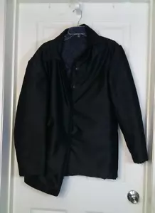 Homemade Amish Mennonite Plain Men Coat/Jacket Lined Black Size lg - Picture 1 of 2