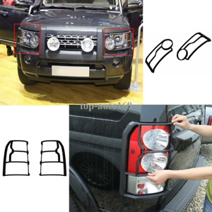 4X Front Rear Head Light Lamp Guards Cover For 10-13 Land Rover LR4 Discovery 4